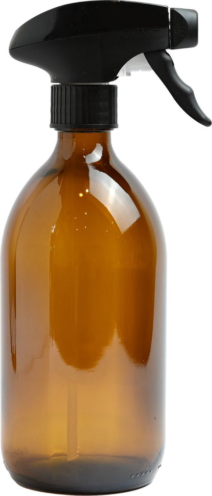  Groeikruid® Plantenspuit | 500 Ml Amber Glas | Met Zwarte Spraykop | Plantensproeier Binnen | Waterverstuiver | Verstuiver | Waterspuit