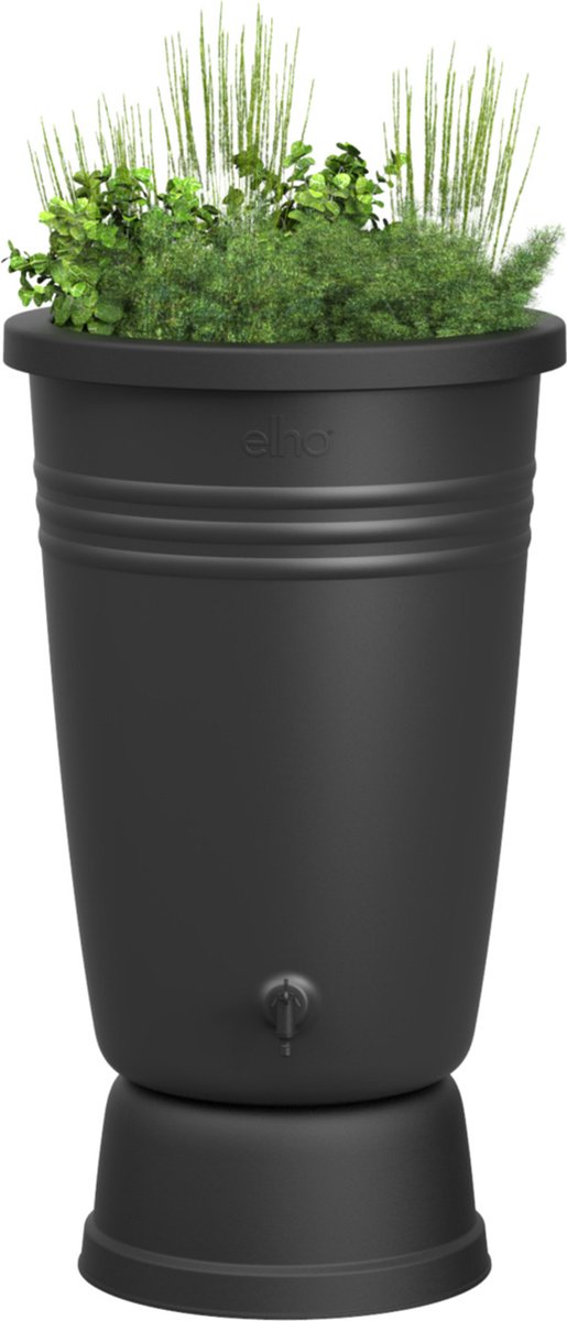  Elho Green Basics Regenton Plus 126 - Regenton Voor Kweken En Oogsten - Ø 70.5 X H 101.0 Cm - Zwart/Living Black
