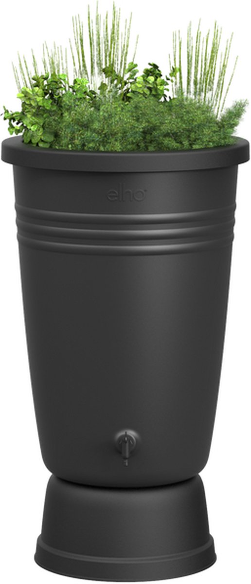  Elho Green Basics Regenton Plus 105 - Regenton Voor Kweken En Oogsten - Ø 58.4 X H 80.4 Cm - Zwart/Living Black