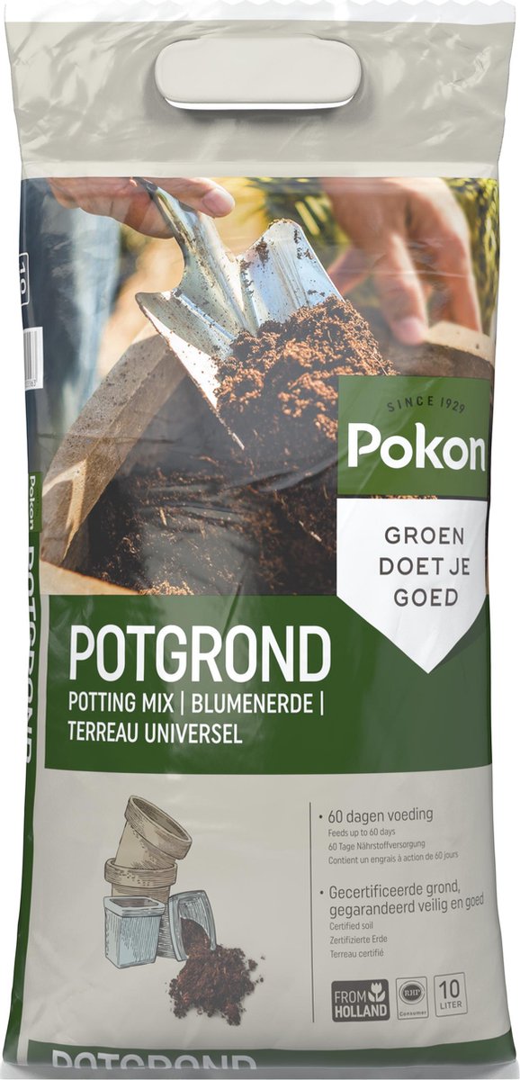  Pokon Universele Potgrond - 10l - Voor Binnen En Buiten - 60 Dagen Voeding - Potgrond Universeel