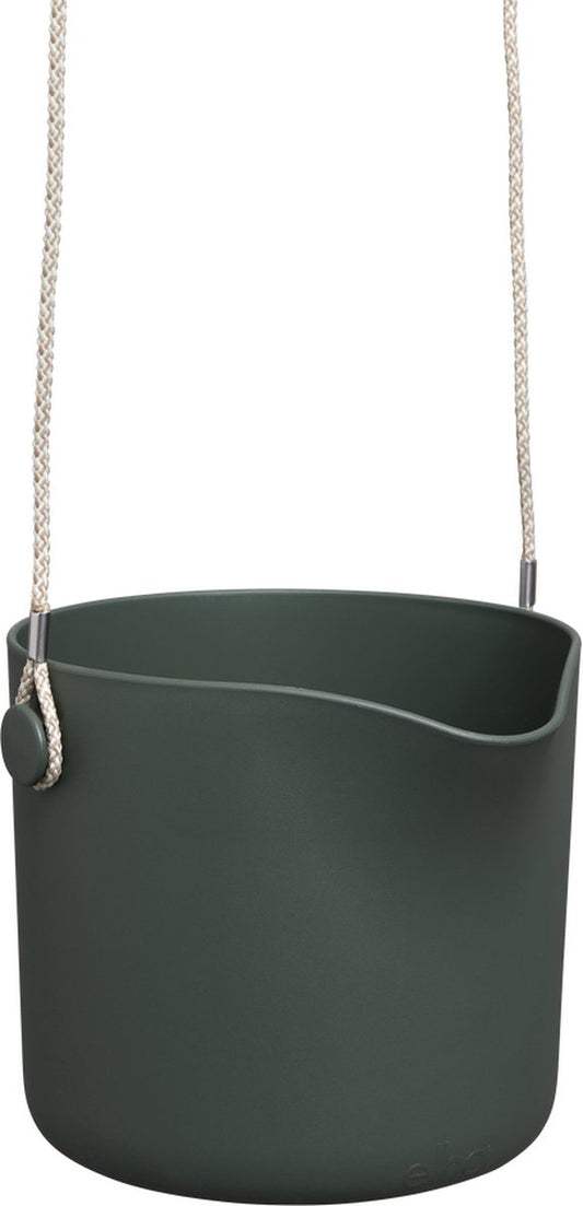  Elho B.for Swing 18 Hangpot - Bloempot Voor Binnen - Ø 18.0 X H 16.5 Cm - Groen/Blad Groen
