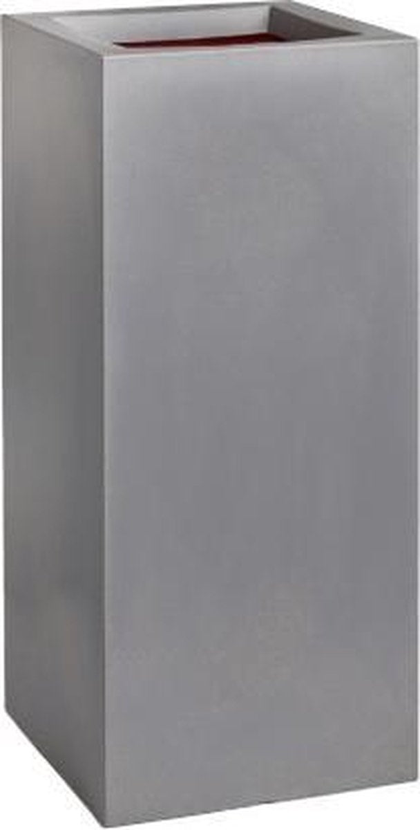  Capi Europe - Bloempot Rechthoek Smooth NL - 36x36x79 - Zwart - Voor Binnen En Buiten - KBL952