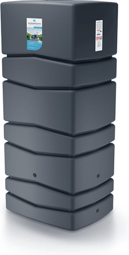 Prosperplast Regenton Aqua Tower 650 Liter - Antraciet