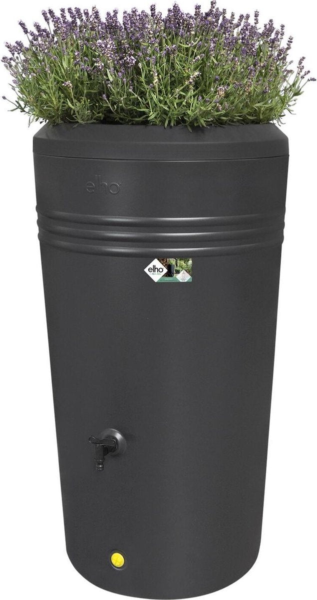  Elho Green Basics Regenton - Regenton - Living Black - Buiten - 200 Liter