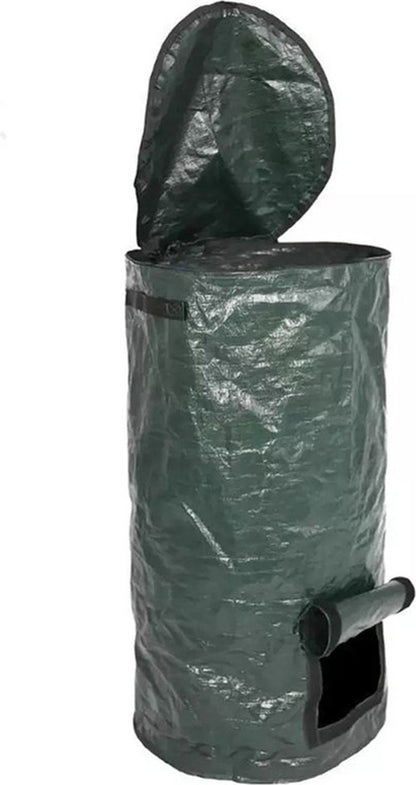 Merkloos TDR - Compostzak Met Grote Capaciteit Voor Tuin - 45 X 45 X 80 Cm - 162 Liter - Donkergroen