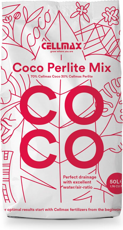  Cellmax Kokos Perliet Mix-50L-Kokos-Potgrond 70% Kokosvezel - 30% Perliet