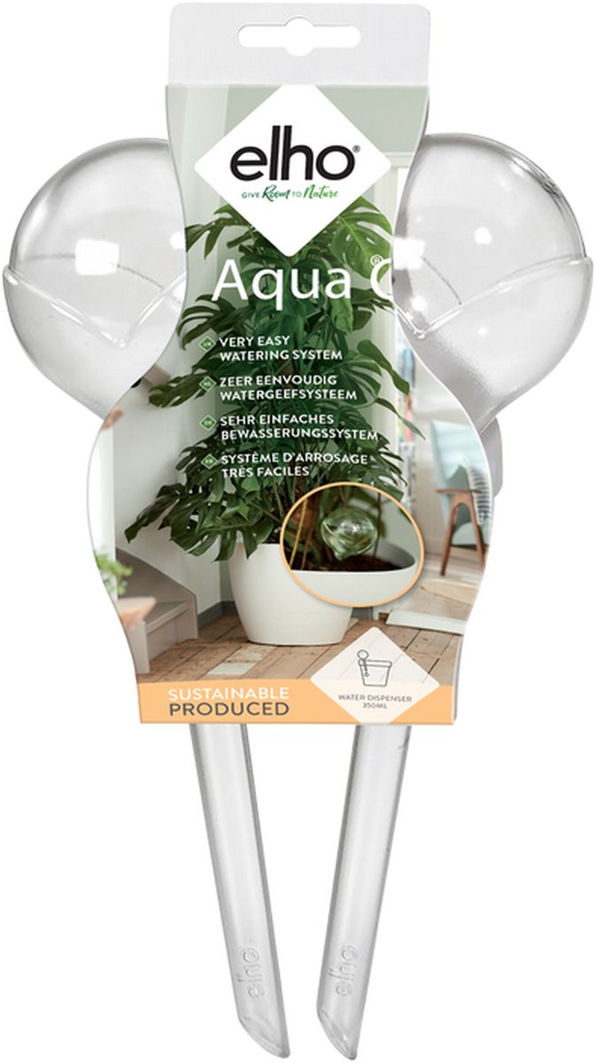  Elho Aqua Care 9 - Accessoires Voor Binnenaccessoires - Ø 17.3 X H 32.0 Cm - Transparant/Transparant