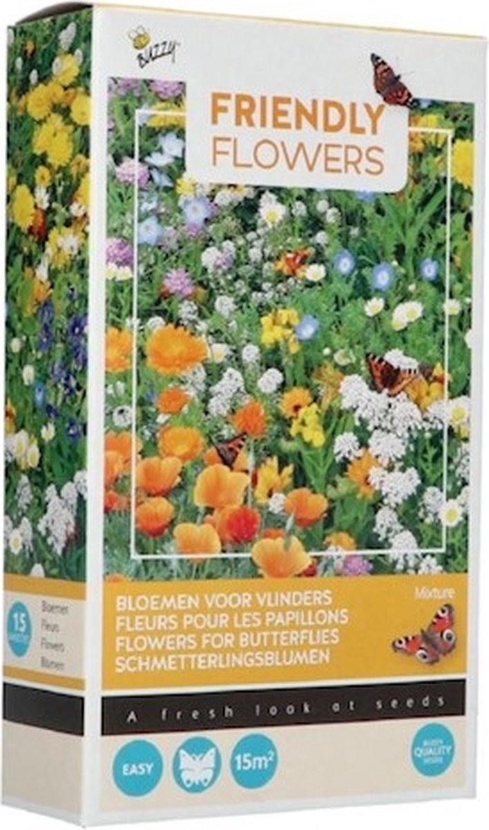  Buzzy Friendly Flowers Bloemenmengsel Vlinders 15m²