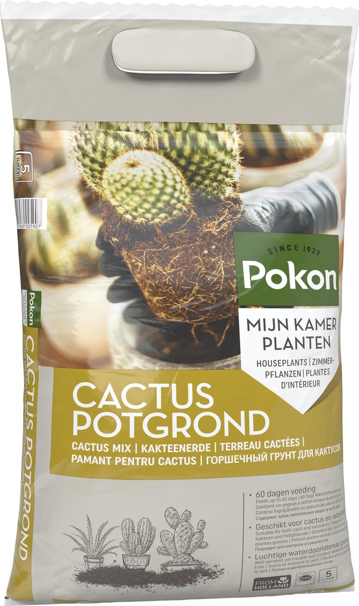  Pokon Cactus Potgrond - 5l - Potgrond (Cactus) - 60 Dagen Voeding