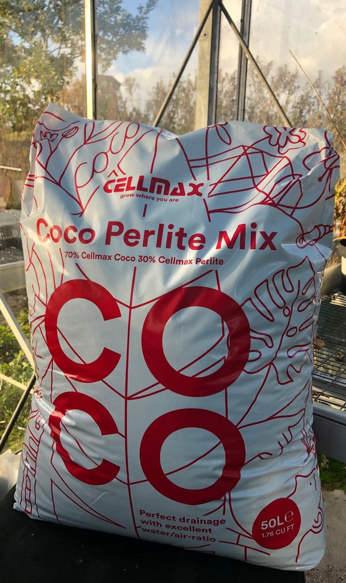  Cellmax Kokos Perliet Mix-50L-Kokos-Potgrond 70% Kokosvezel - 30% Perliet