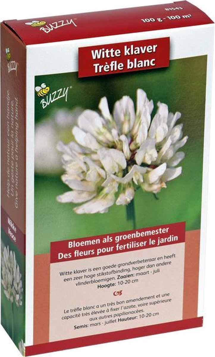 Buzzy® Groenbemester Witte Klaver - 100 Gram