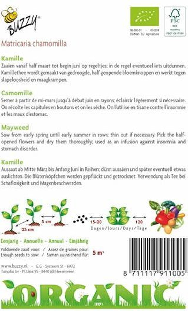  Buzzy Organic - Kamille BIO (Matricaria Chamomilla)