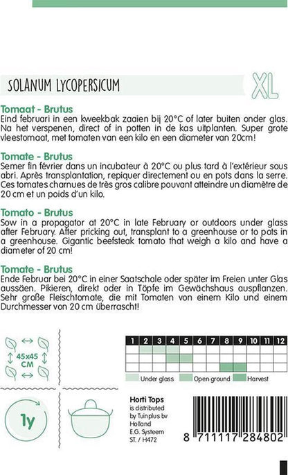  Hortitops Groentezaad - Tomaat Brutus 0,2 Gram - 50 Zaden