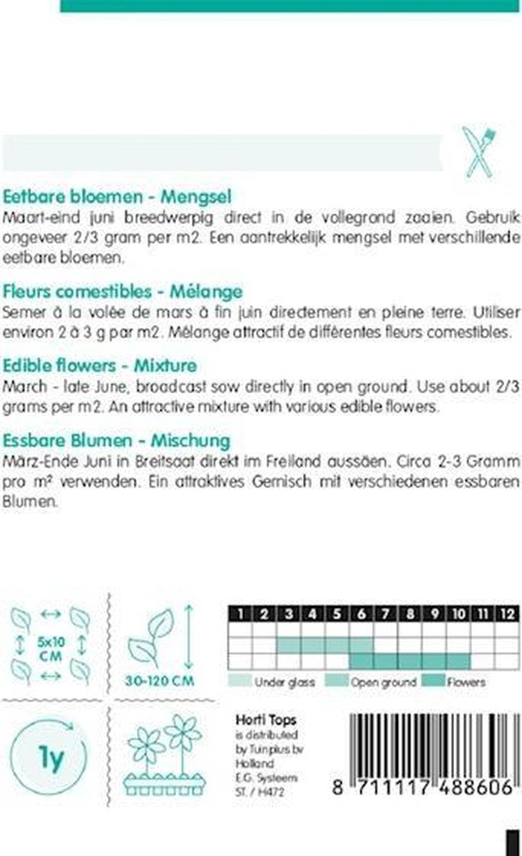  Hortitops - Mengsel Eetbare Bloemen - 5 Gram