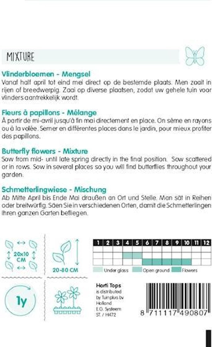 Hortitops Zaden - Vlinderbloemenmengsel