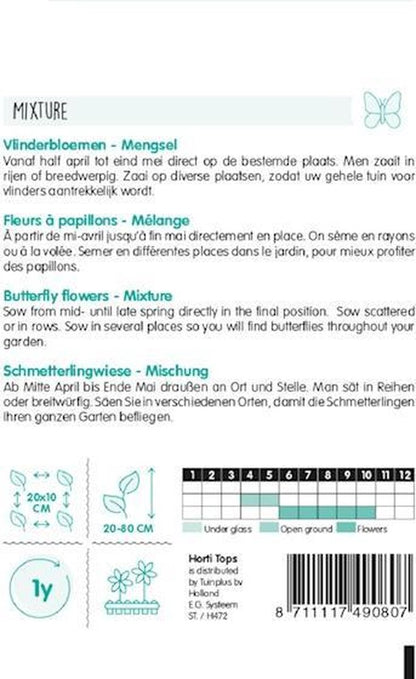  Hortitops Zaden - Vlinderbloemenmengsel