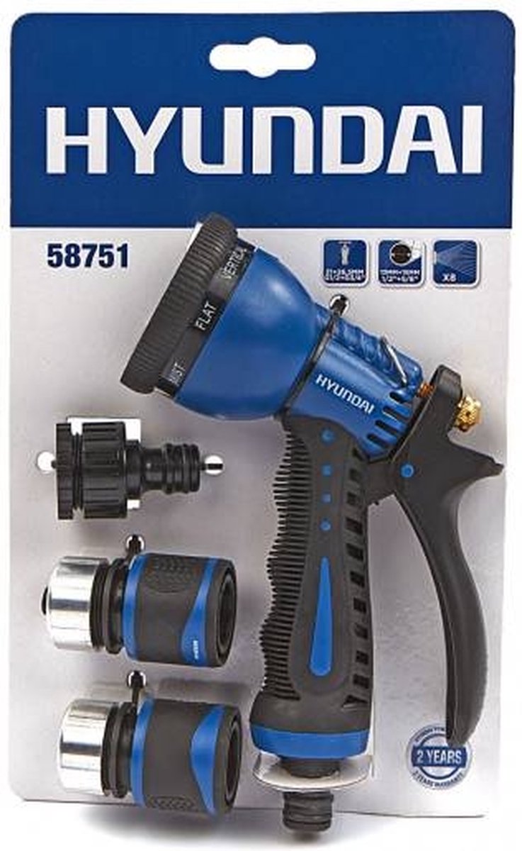  Hyundai Sproeiset Deluxe 4-delig - Geschikt Voor 13 Mm (1/2) En 15 Mm (5/8) - Ergonomische Design - Roestvrij Staal