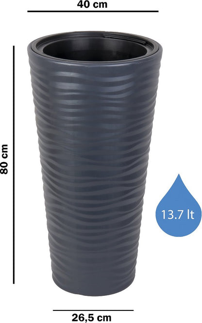  Lange Bloempot L Vaas Wit 80cm Plantenbak Voor Aan Deur Binnen Buiten