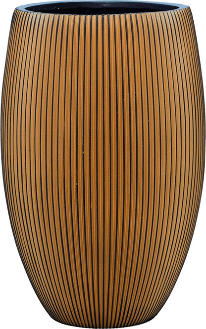  Capi Europe - Vaas Elegant Deluxe Groove XL - 40x61 - Goud - Bloempot Voor Binnen - Opening ⌀29 - GVGB1131