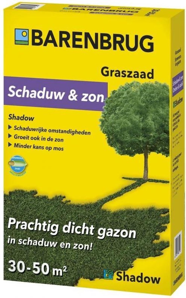 Barenbrug Schaduw &amp; Zon Graszaad 1kg 30 Tot 50m²