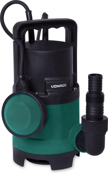  VONROC Dompelpomp/Waterpomp 400W - 8000l/h - Voor Vuil En Schoonwater - Met Vlotter
