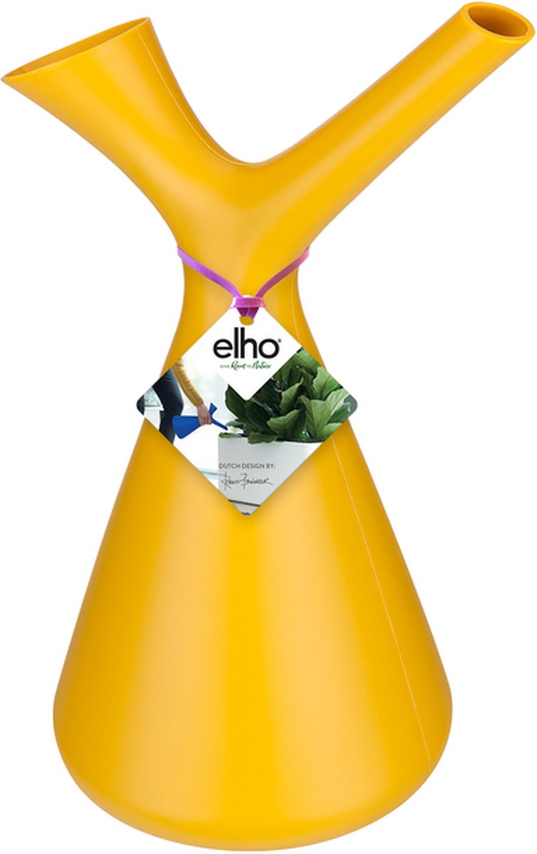  Elho Plunge Gieter 20 - Gieter Voor Binnenaccessoires - Ø 15.0 X H 29.5 Cm - Geel/Oker