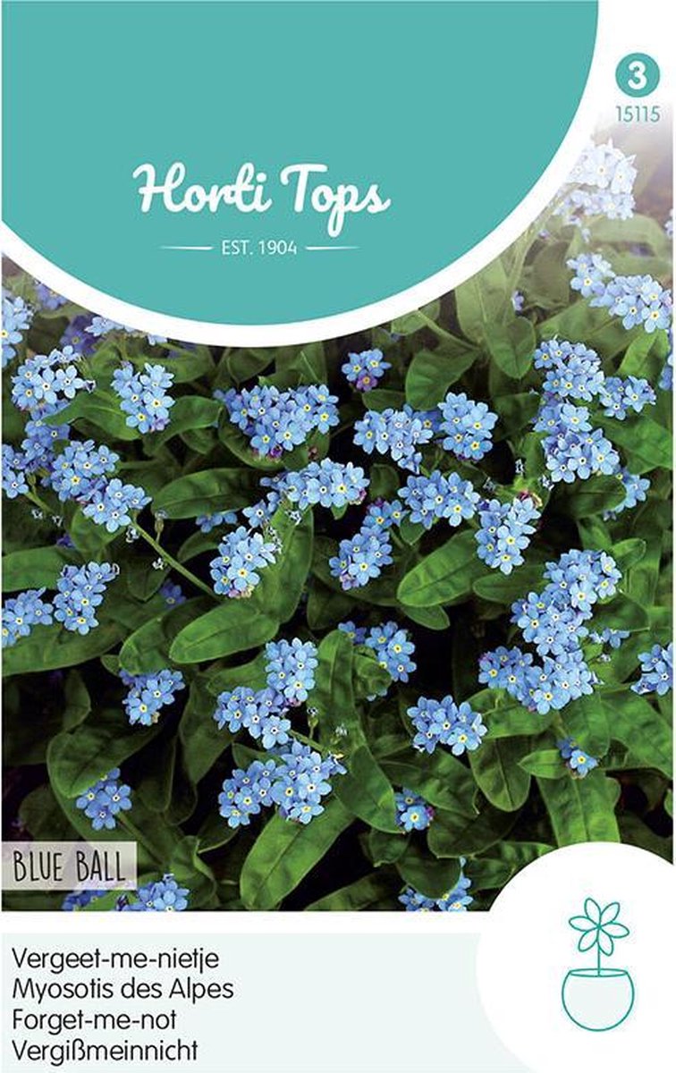  Hortitops - Vergeet-Me-Nietje Bloemzaad - Myosotis Alpestris - Blue Ball
