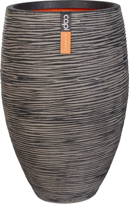  Capi Europe - Vaas Elegant Deluxe Rib NL - 40x60 - Antraciet - Voor Binnen En Buiten - KOFZ1131