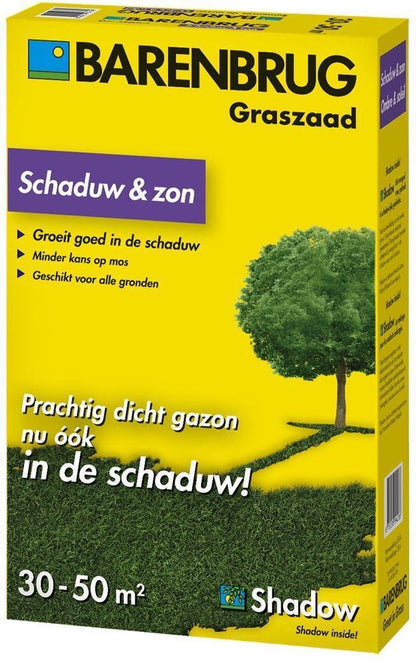  Barenbrug Schaduw &amp; Zon Graszaad 1kg 30 Tot 50m²