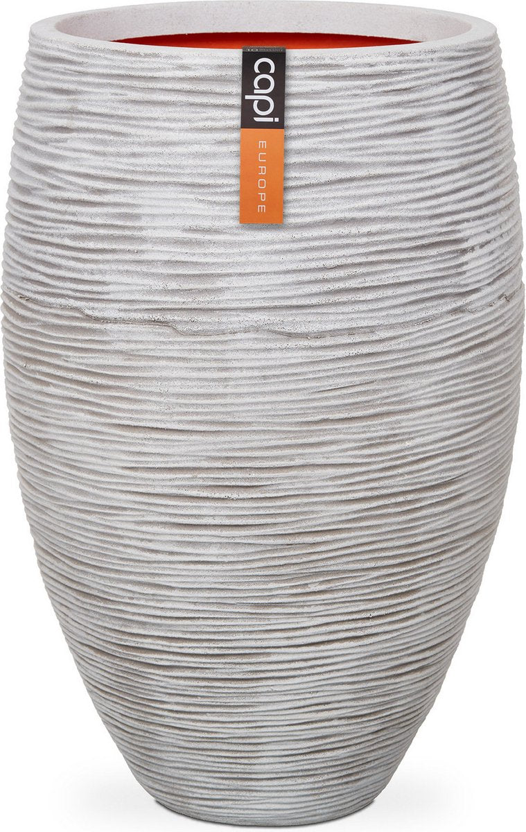  Capi Europe - Vaas Elegant Deluxe Rib NL - 45x72 - Ivoor - Voor Binnen En Buiten - KOFI1138