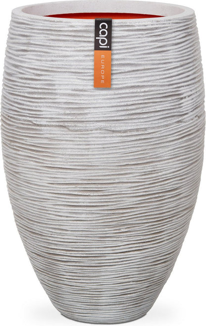  Capi Europe - Vaas Elegant Deluxe Rib NL - 45x72 - Ivoor - Voor Binnen En Buiten - KOFI1138