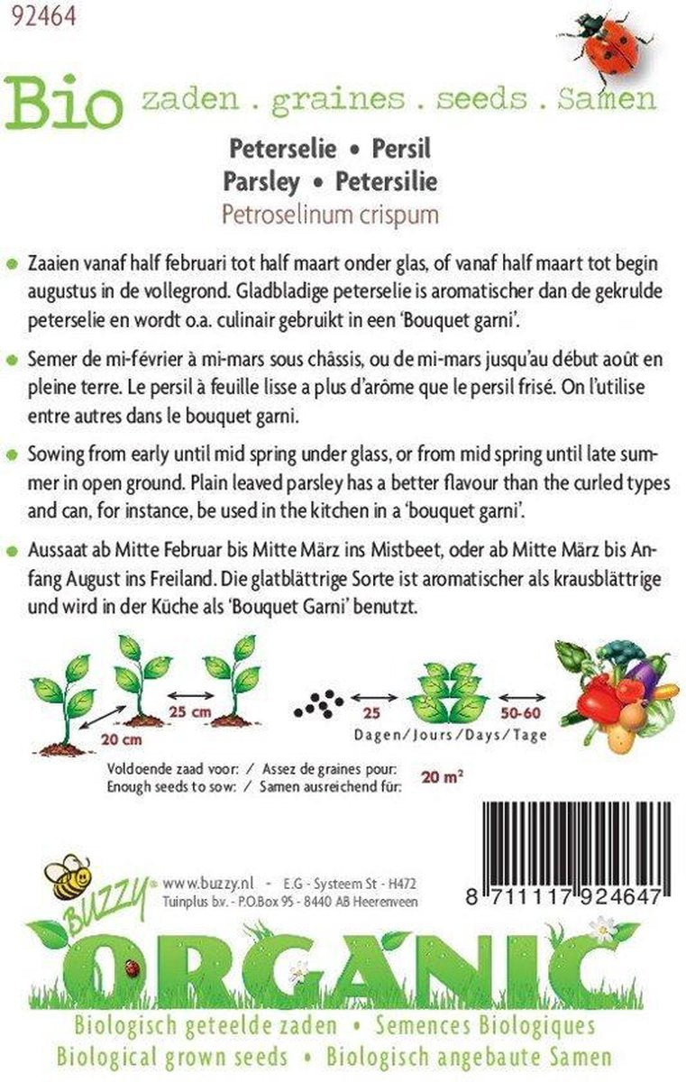  Buzzy® Organic - Peterselie Gigante D'Italia (BIO)