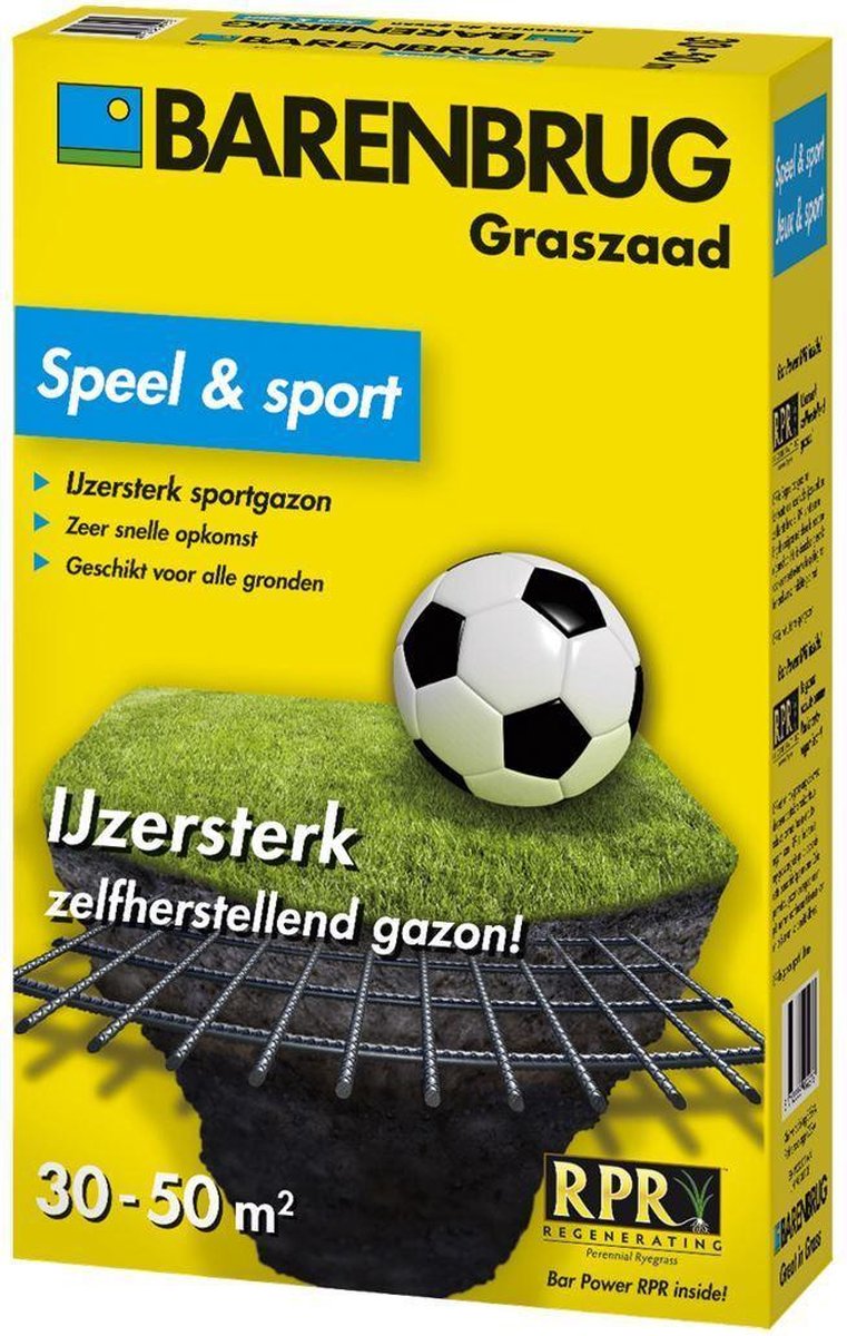  Barenbrug Speel &amp; Sport 1 Kg RPR Bar Power 30 Tot 50 M²