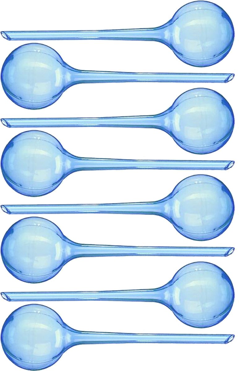  HGMD Waterdruppelaar Set Van 8 Stuks Voor Planten Transparant - Blauw - Waterdruppelaar Voor Kamerplanten – Waterbol - Waterdruppelaar Voor Planten - Watergeefsysteem