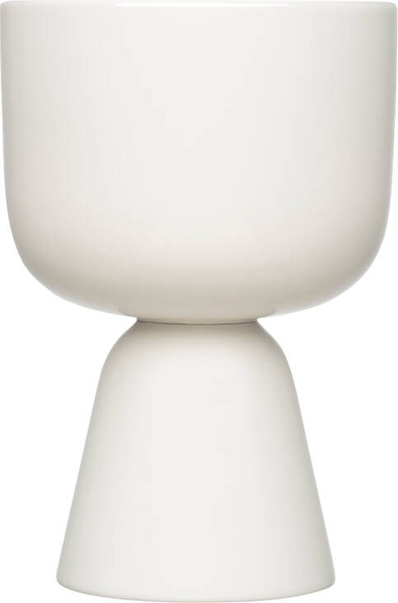  Iittala Nappula - Bloempot - Bloempotten Voor Binnen En Buiten - Plantenpotten - Wit - 230 X 155 Mm - 1 Stuk