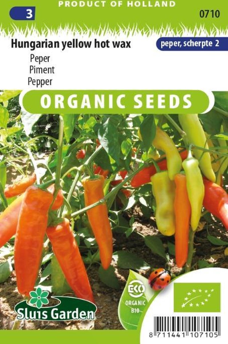  Sluis Garden - Peper Hungarian Yellow Hot Wax Biologisch