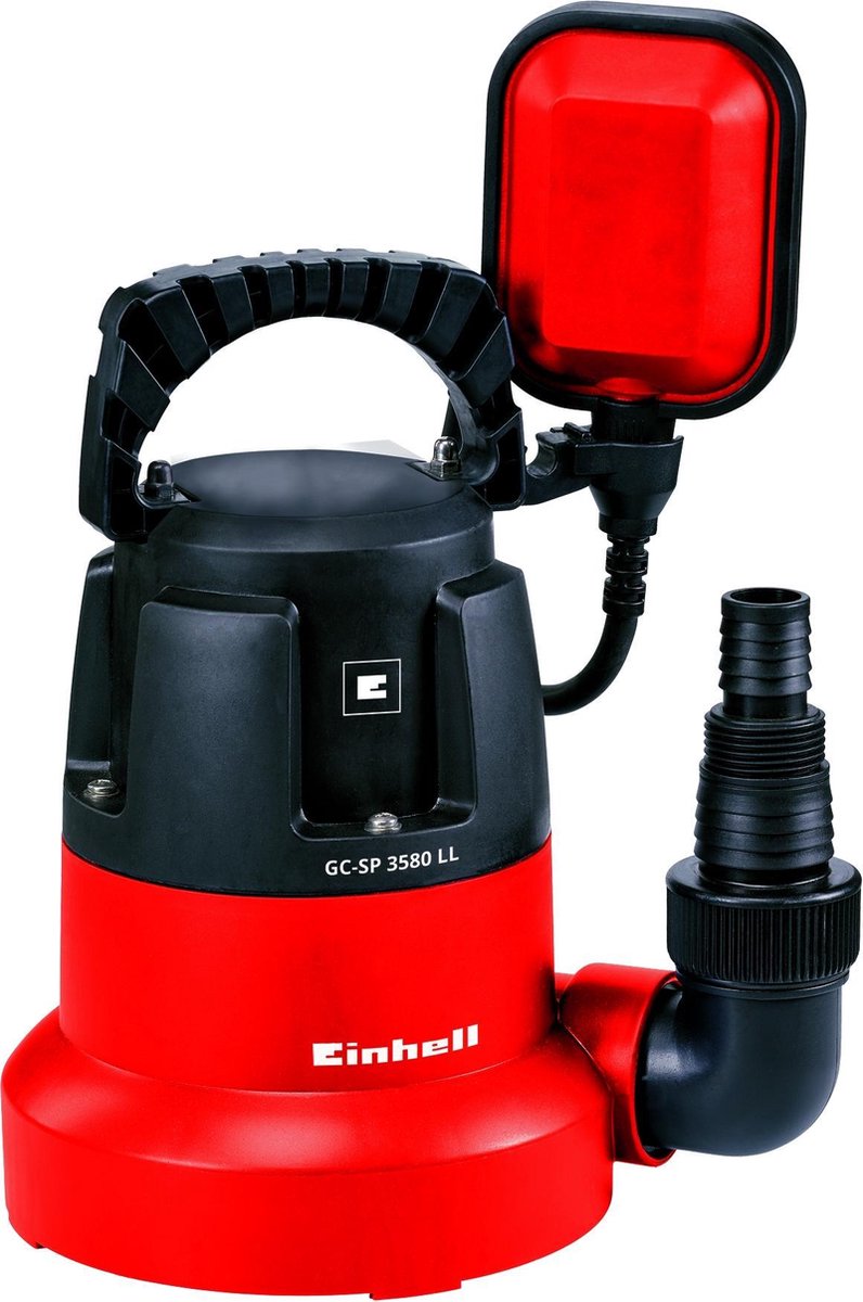 Einhell Dompelpomp GC-SP 3580 LL (350 W - 8000 L/h - 1 Mm Restwater - Traploos Instelbare Vlotterschakelaar - GeÃ¯ntegreerd Terugslagventiel - Draaghandvat - Kabelopwikkeling - Mechanische Afdichting)