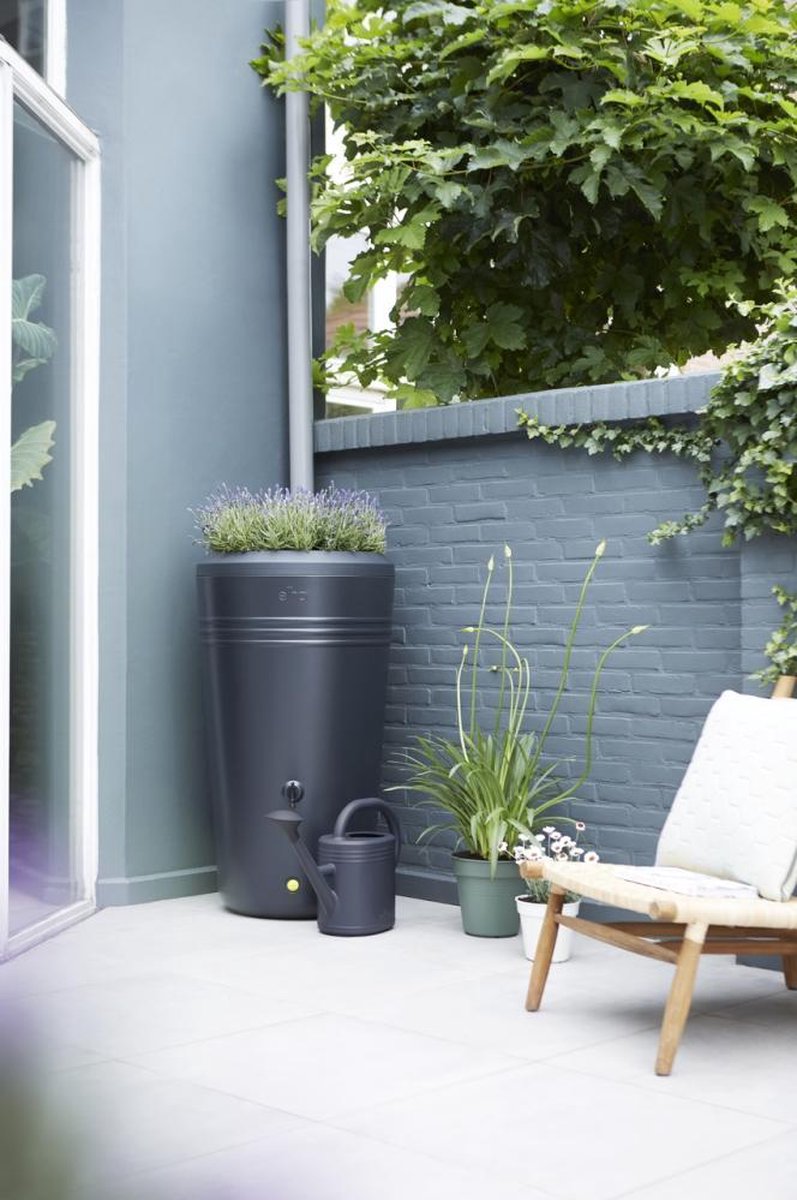  Elho Green Basics Regenton - Regenton - Living Black - Buiten - 200 Liter