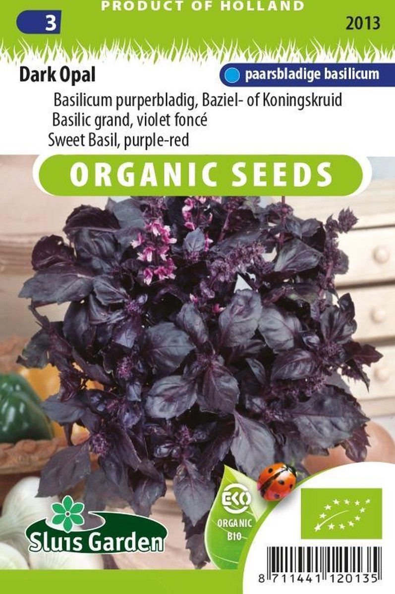  Sluis Garden - Basilicum Dark Opal Biologisch (Ocimum Basilicum)