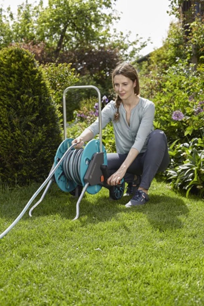  GARDENA - AquaRoll CleverRoll S Set Slangenwagen - Incl. 20 M Slang - Maximaal 40 M Opbergcapaciteit