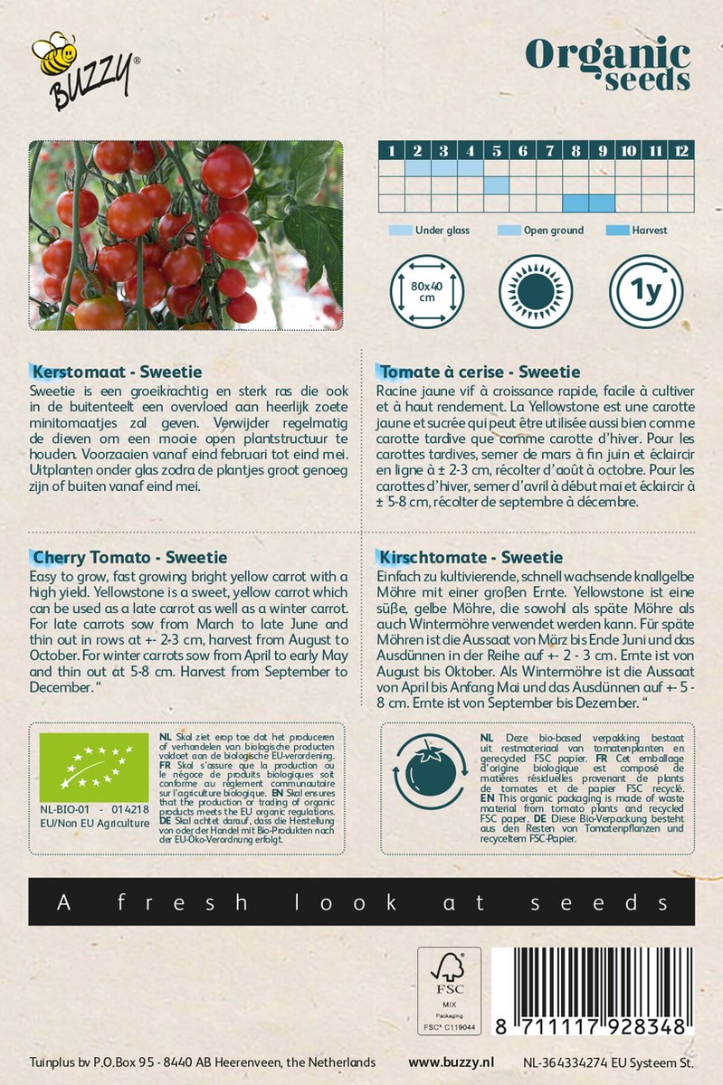  Buzzy Organic Tomaat Sweetie (BIO)