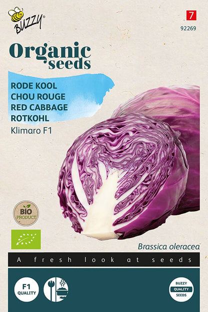  Buzzy® Organic Rode Kool Klimaro F1 (BIO) - Biologisch Groentezaad