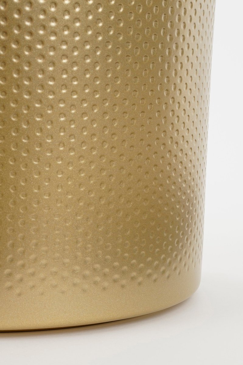  Mica Decorations Era Bloempot - H21,5 X Ø23 Cm - Reliëf - Goud