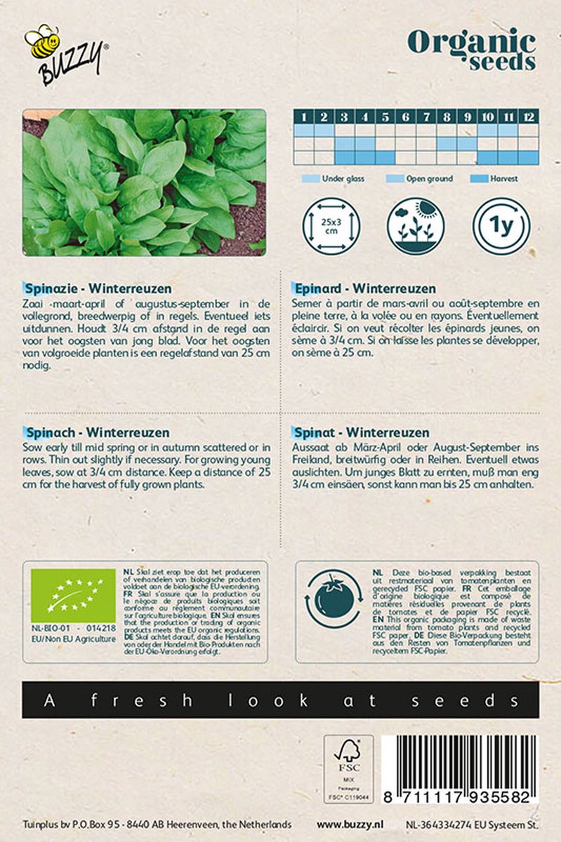  Buzzy® Organic Spinazie Securo (BIO)