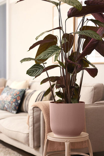  Elho Vibes Fold Rond Wielen 35 - Bloempot Voor Binnen - Ø 34.9 X H 32.4 Cm - Delicaat Roze