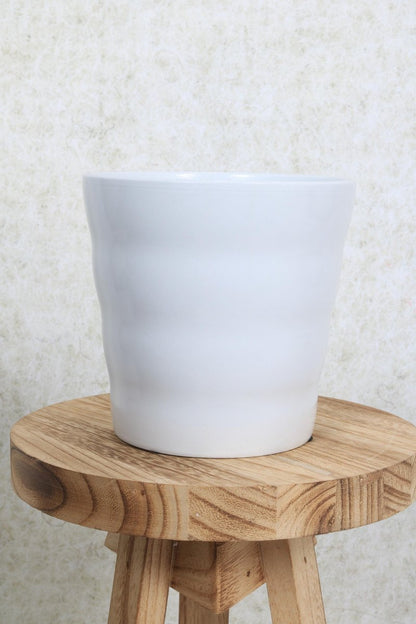  WL Plants - Bloempot Binnen - Set Van 4 - Dawn Ø12 Wit - Luxe Bloempotten Voor Binnen - Bloempotten Voor Buiten - Bloembak &amp; Plantenpot - Hoogte 12,5 Cm - Keramisch Met Hoogwaardige Afwerking