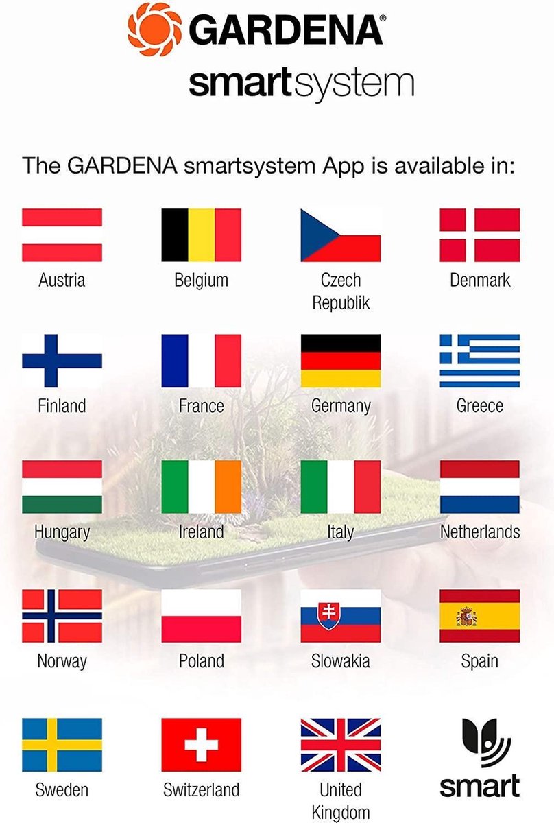  GARDENA - Smart Water Control Set Besproeiingscomputer - 1min Tot 10u - 6 Besproeiingen Per Dag