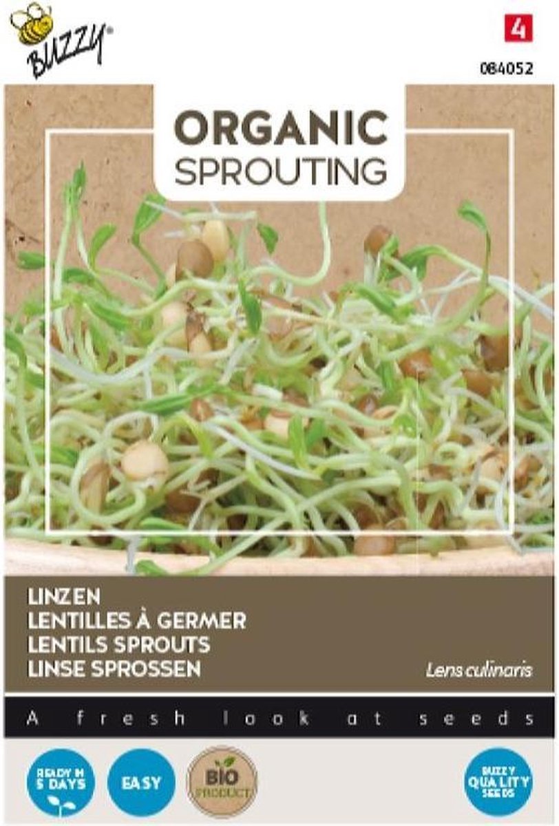  Buzzy Zaden - Kiemgroente Linzen BIO 30 Gram