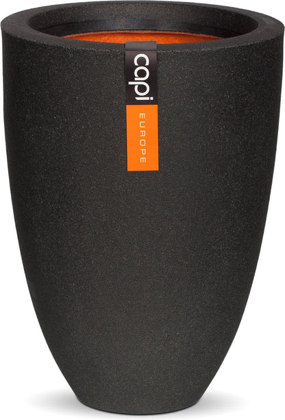  Capi Europe - Vaas Elegant Laag Smooth NL - 26x36 - Zwart - Voor Binnen En Buiten - KBL781