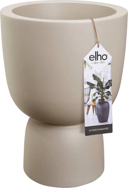  Elho Pure Coupe 35 - Bloempot Voor Binnen &amp; Buiten - Ø 34.9 X H 49.0 Cm - Beige/Balanced Beige